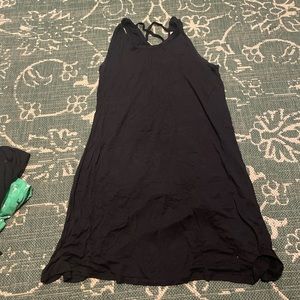 Olivia Rae black flowy mini tank dress